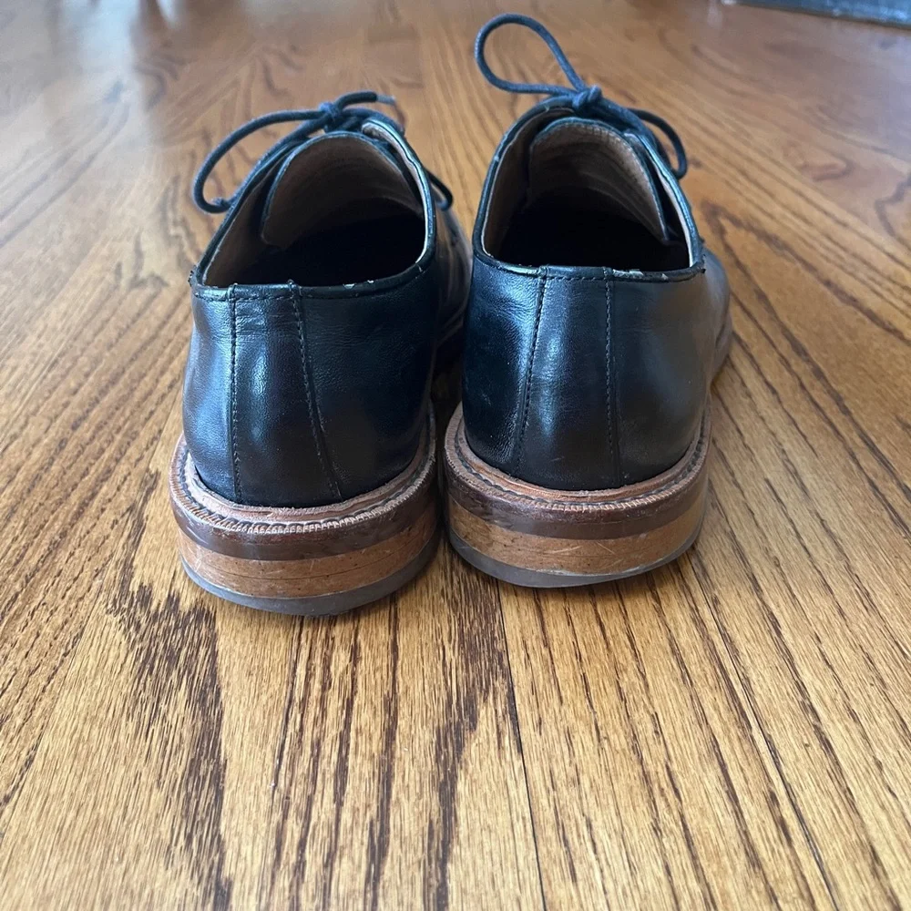 Modern Black Leather Young Men's Shoes